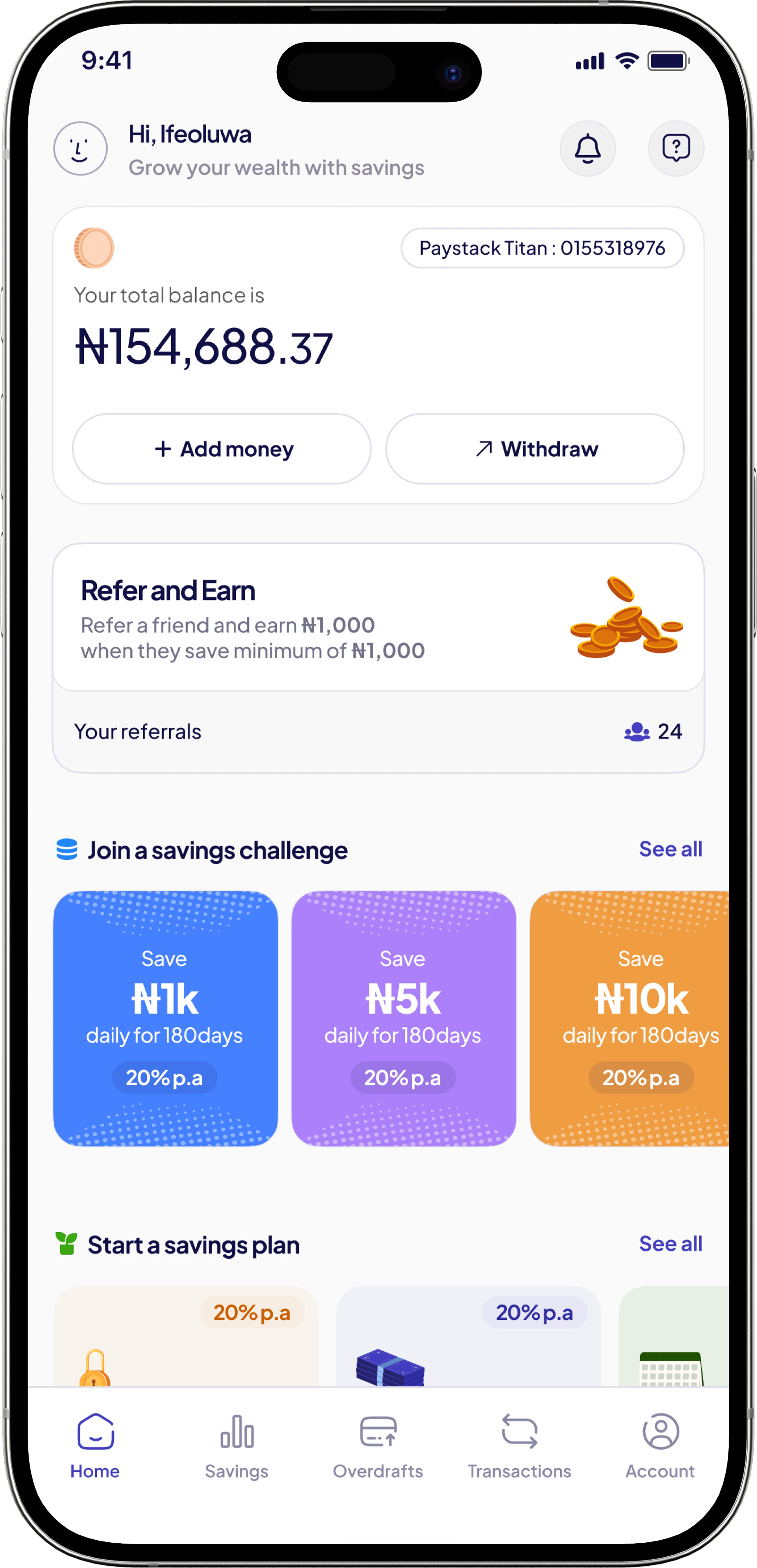 Northquest Finance app dashboard